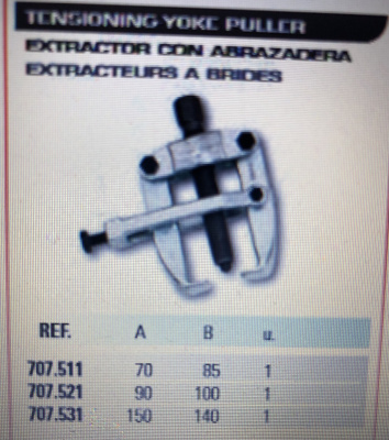 Съемник двухлапый до 150 мм с фиксацией губок
