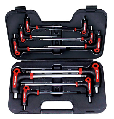 T22901 Набор 6-гранных отверток с Т-образной ручкой в чемодане, 10 предметов