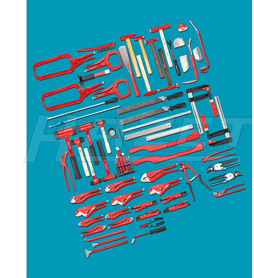 Набор инструментов для ремонта алюминиевого кузова, 65 предметов Hazet 0-179NX/65ALU